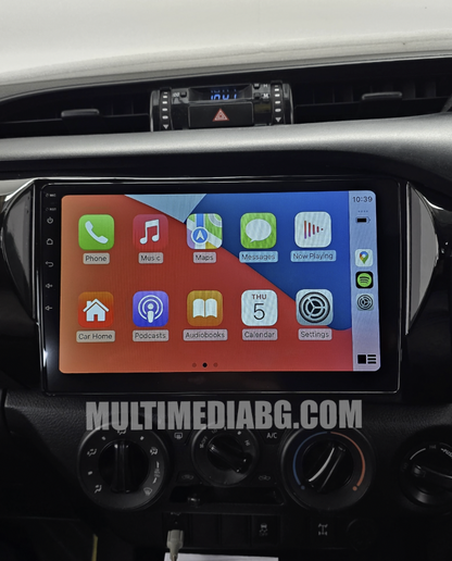 Монтирана Android мултимедия за Toyota Hilux – реален изглед в автомобила – изглед 1
