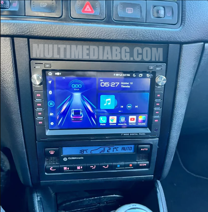 Монтирана Android мултимедия за Volkswagen Bora MK3,MK4 / Polo MK3,MK4 / Sharan / Jetta / Lupo – реален изглед в автомобила – изглед 3