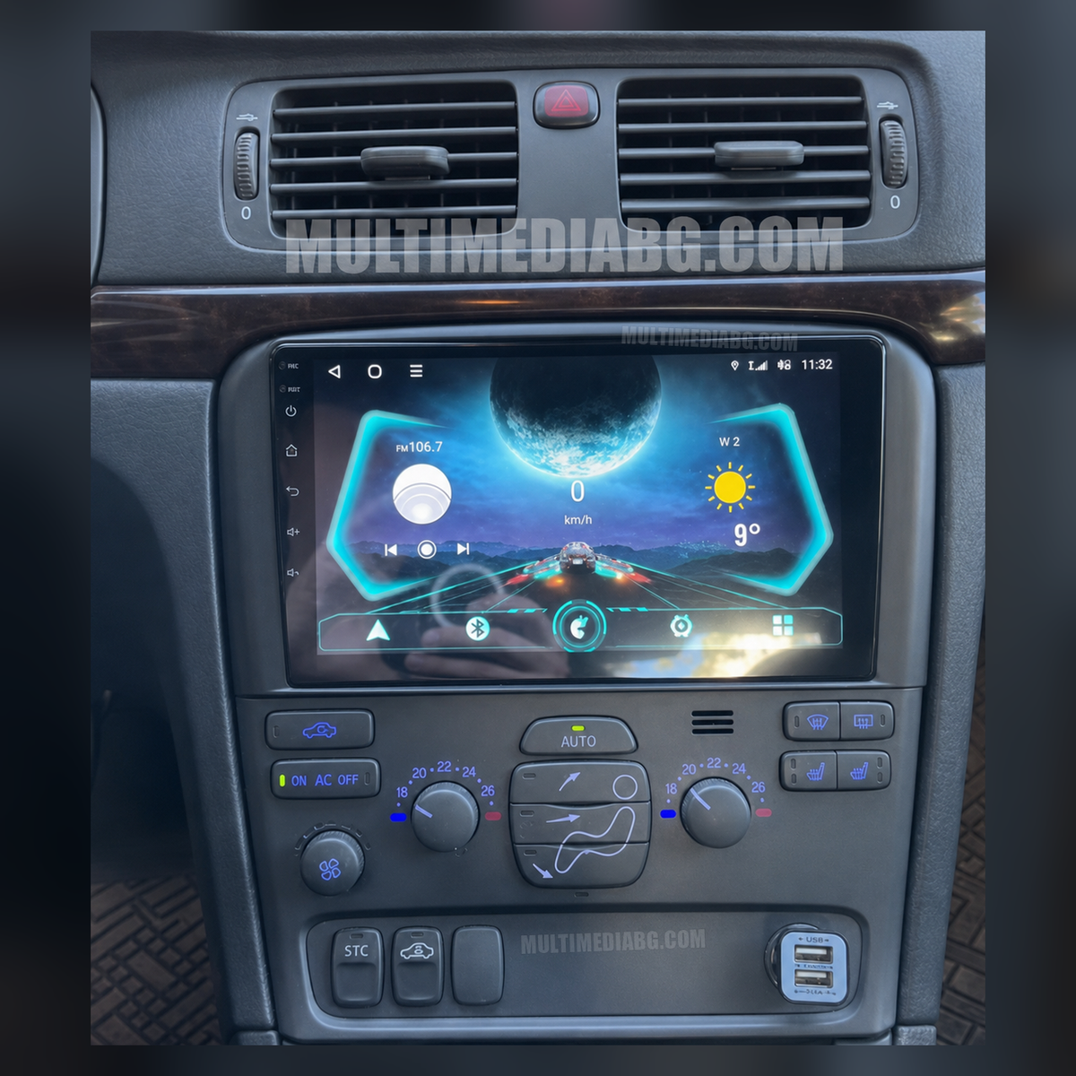 Volvo S80 1998-2006 – Android мултимедия с CarPlay, GPS навигация и Bluetooth – реална инсталация в автомобила