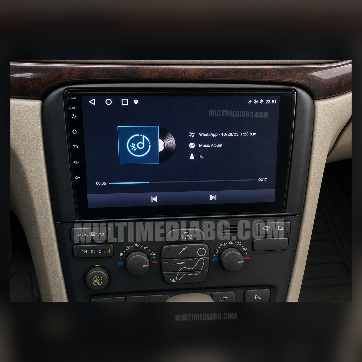 Volvo S80 1998-2006 – Android мултимедия с CarPlay, GPS навигация и Bluetooth – реална инсталация в автомобила